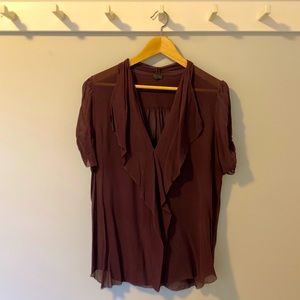 Babaton maroon blouse